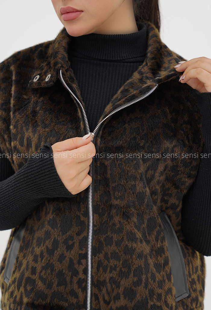 وست پوست زنانه پلنگی آستردارکد1006973